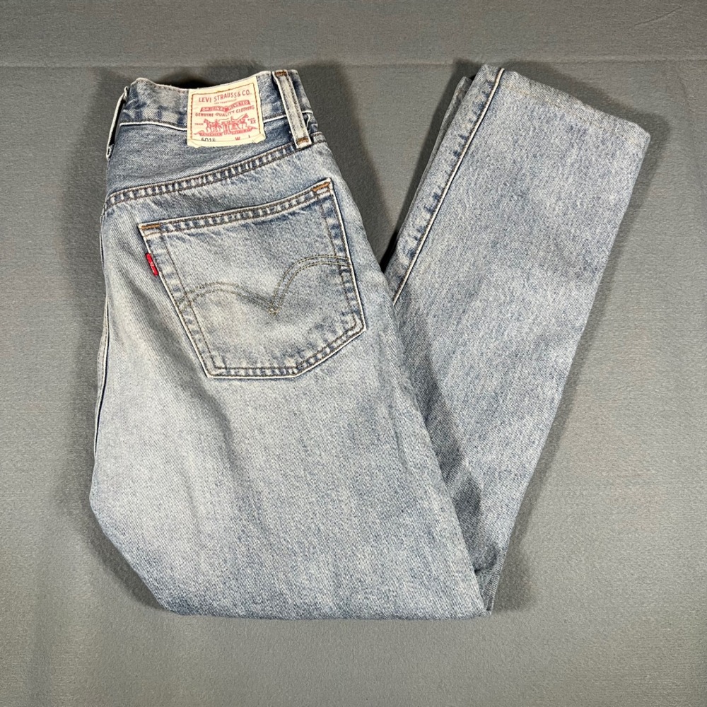 Levi's 501 Big E Premium Light Wash Denim Jeans Size W26 L30 Button Fly